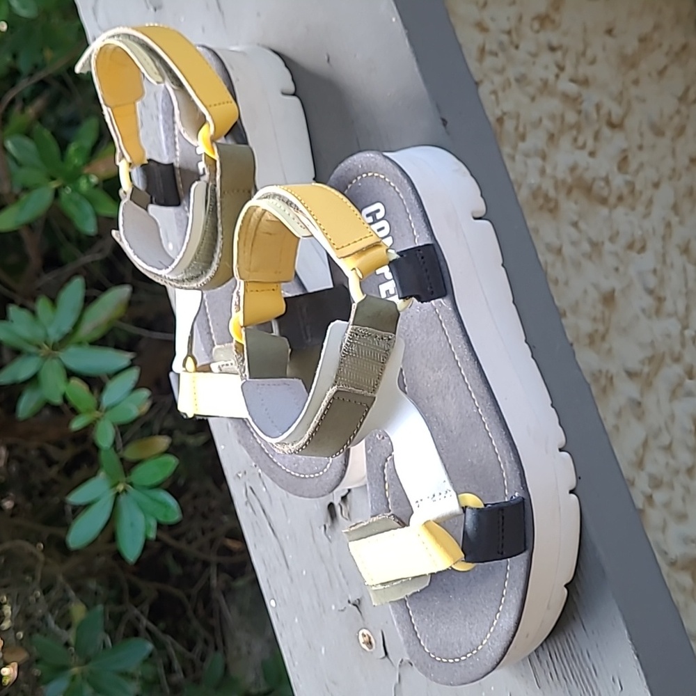 Camper sandals leather platform 37
